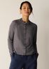 Organic Linen Cotton High Collar Cardigan