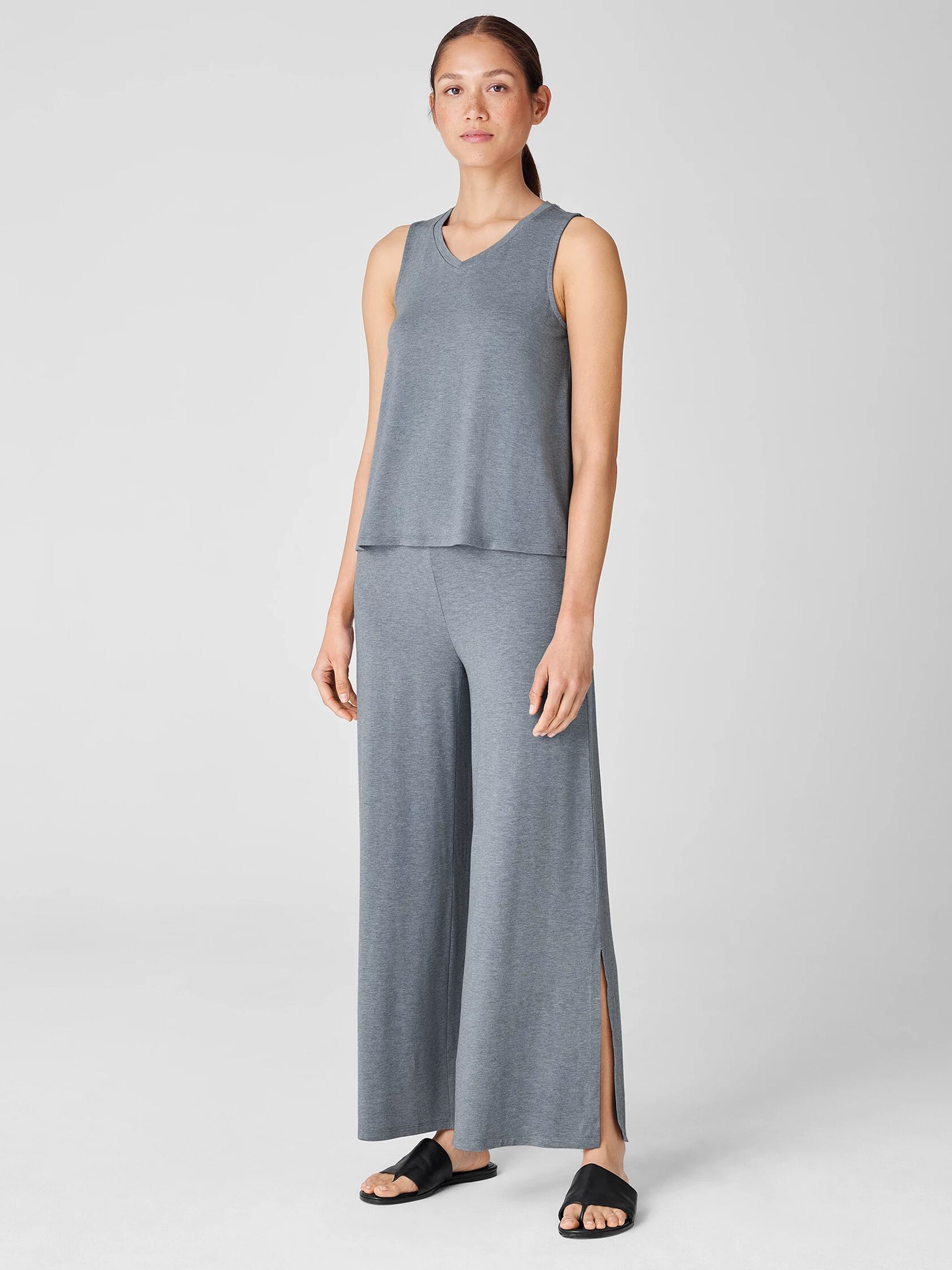Fine Jersey Pant with Slits