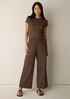 Organic Cotton Pucker Wide-Leg Pant