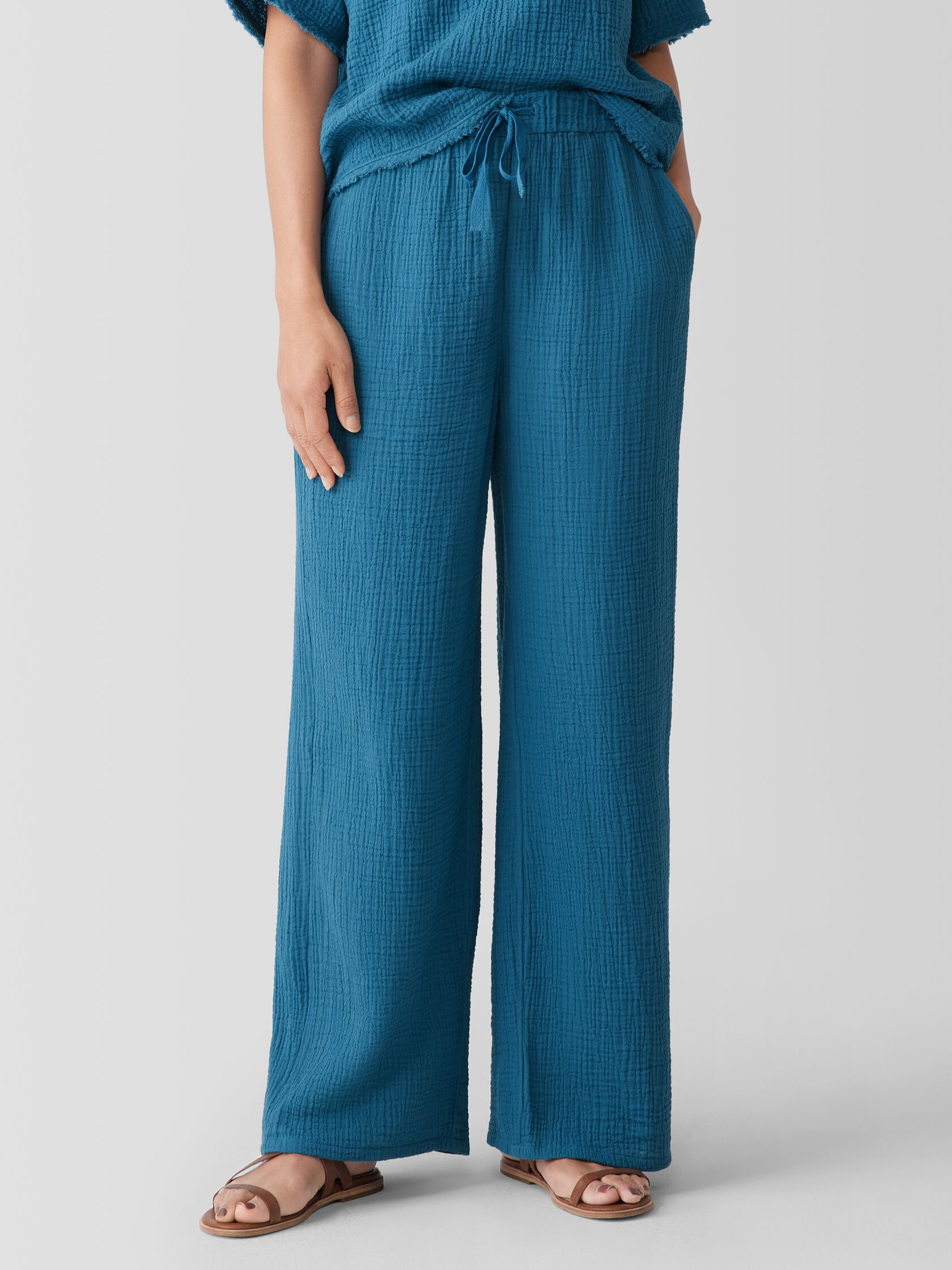 Organic Cotton Lofty Gauze Straight Pant