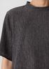 Woven Plissé Mock Neck Top