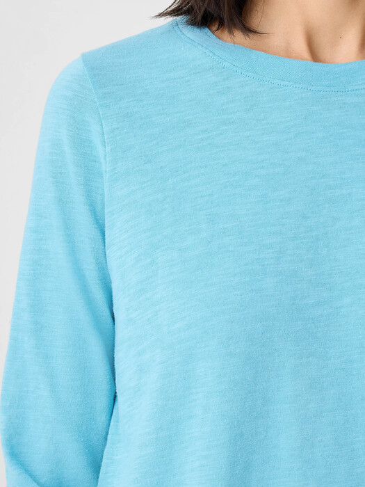 Organic Cotton Slub Crew Neck Top