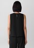 Silk Georgette Crepe Round Neck Tank