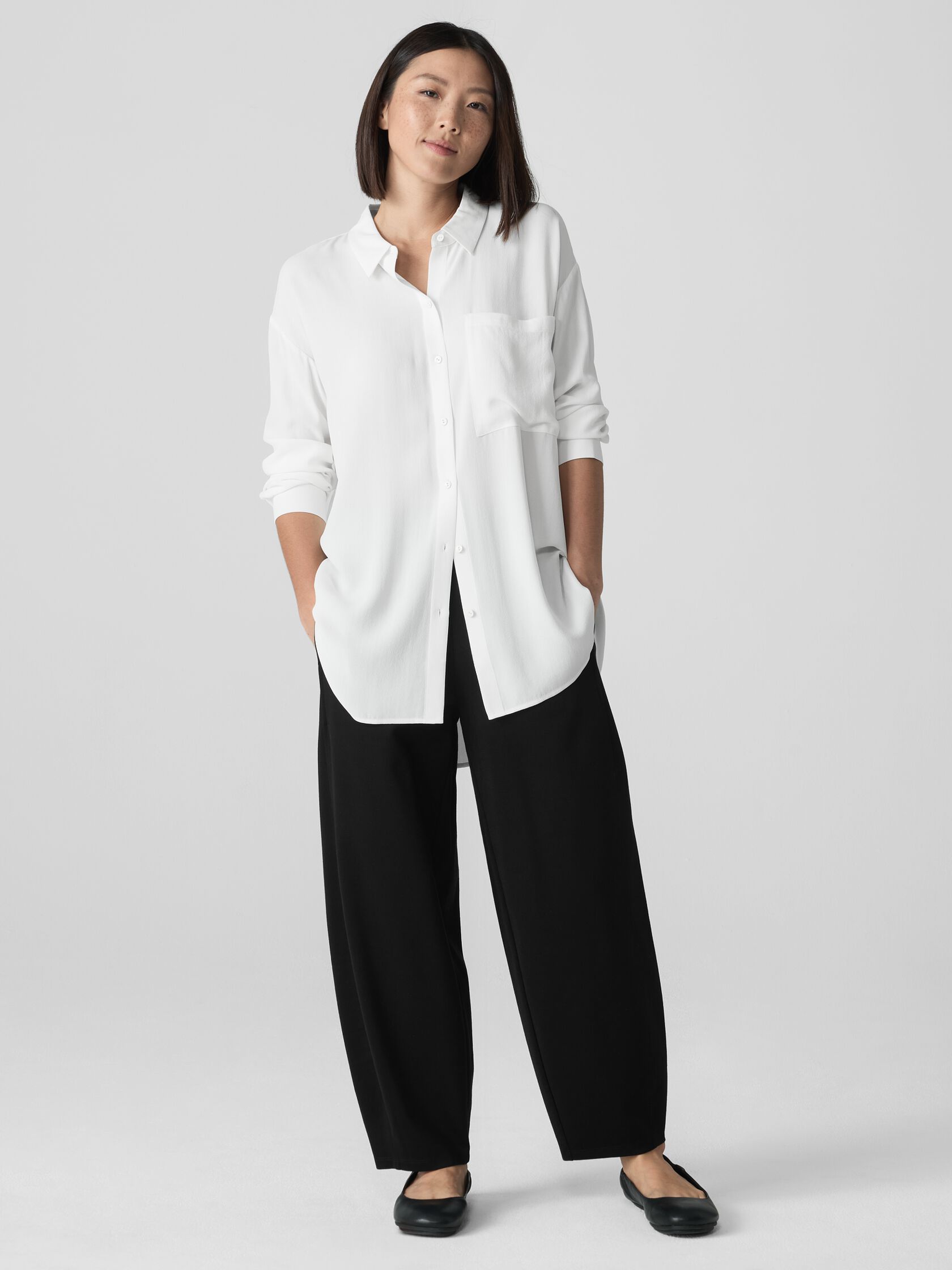 Washable Flex Ponte Curved Lantern Pant