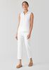 Washed Organic Cotton Poplin Sleeveless Shirt