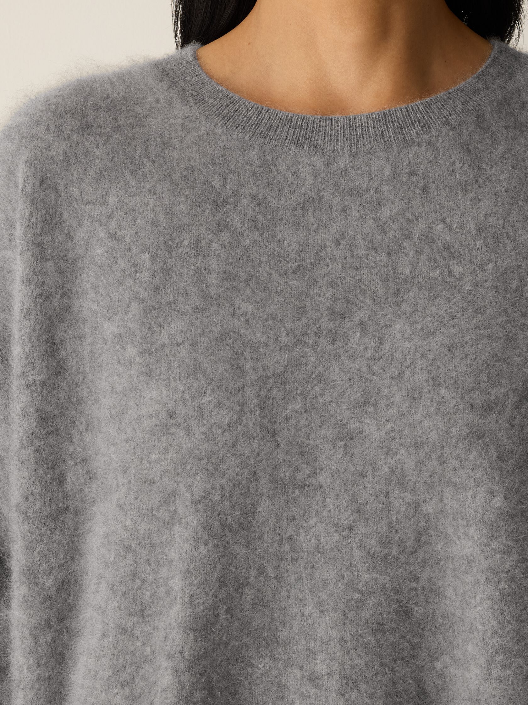Cashmere Fluff Crew Neck Top