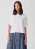Organic Linen Cotton Slub Bateau Neck Top