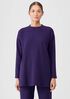 Cozy Brushed Terry Hug Crew Neck Long Top