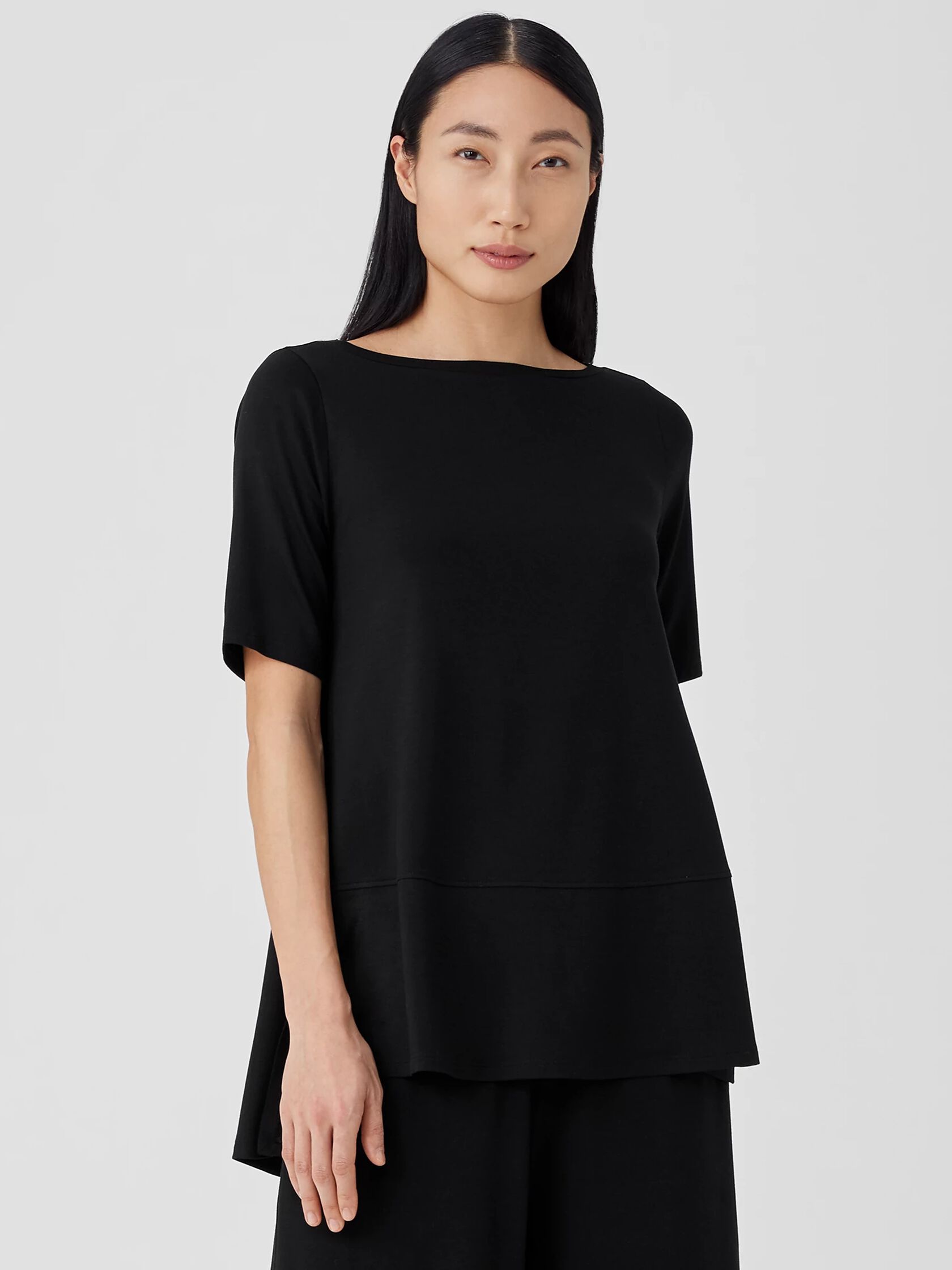 Fine Jersey Boat Neck Top