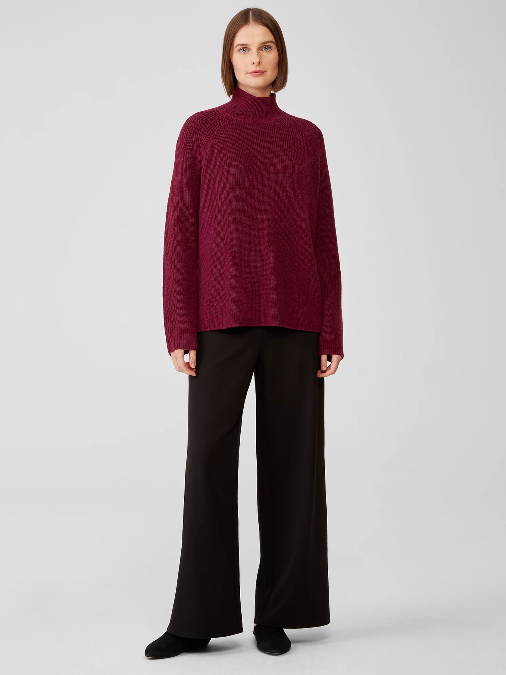 Merino Turtleneck Top in Responsible Wool