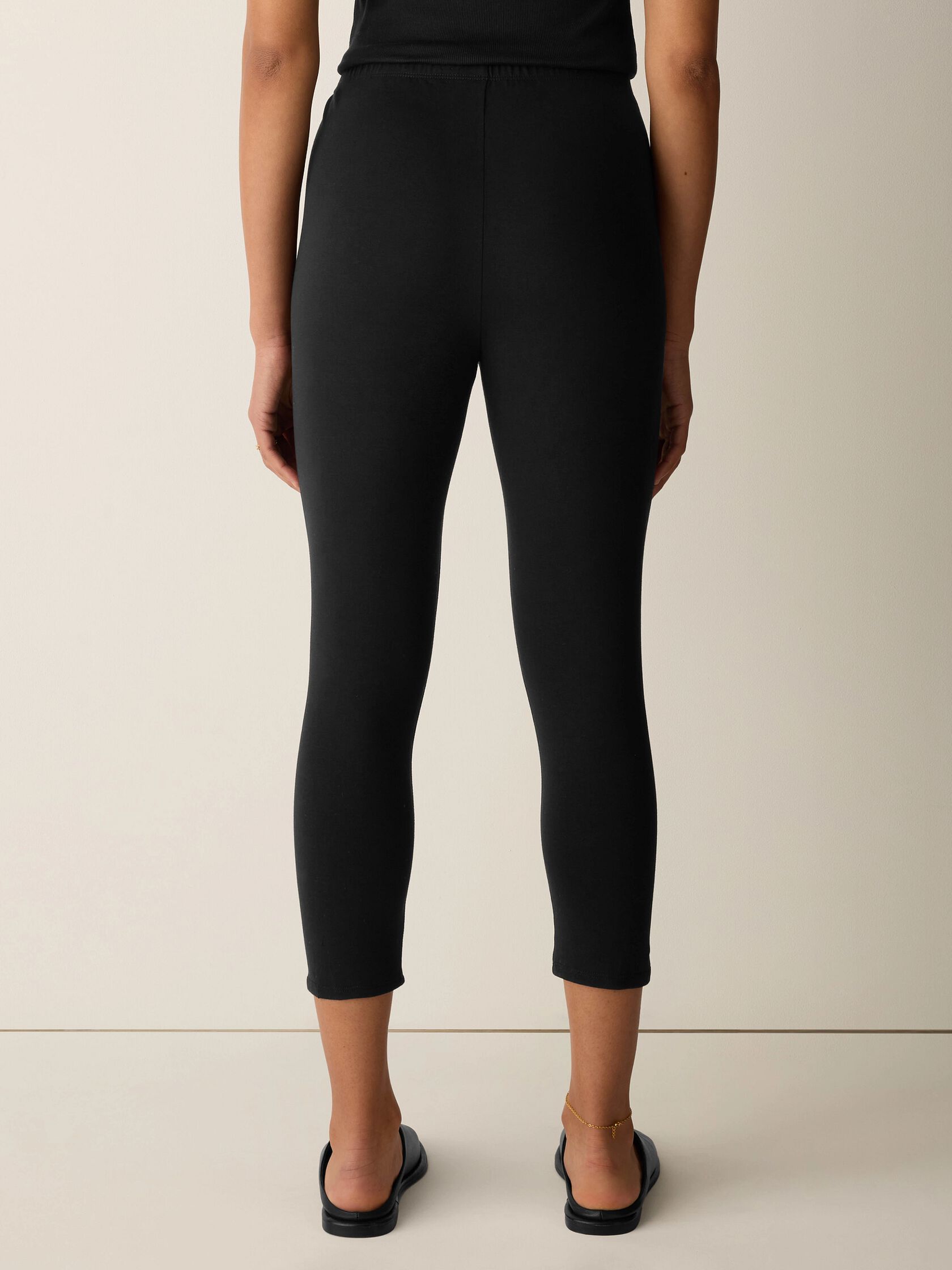 Pima Cotton Stretch Jersey Capri Leggings
