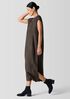 Textured Silk Jacquard Bateau Neck Dress