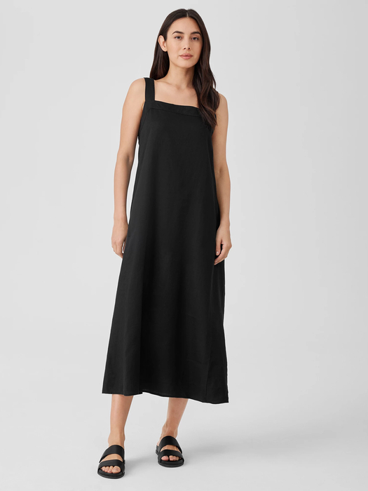 Organic Linen Square Neck Dress