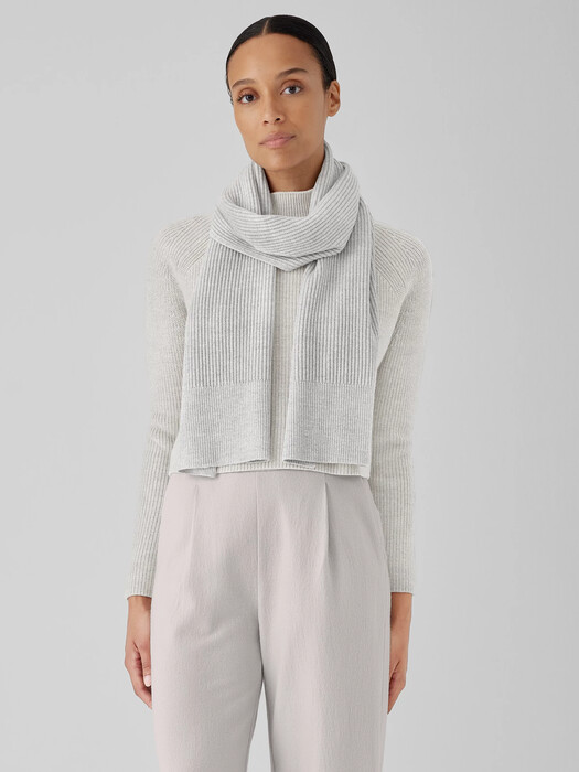 Merino Thermal Rib Scarf in Regenerative Wool