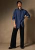 Lightweight Organic Cotton Denim Classic Collar Long Shirt