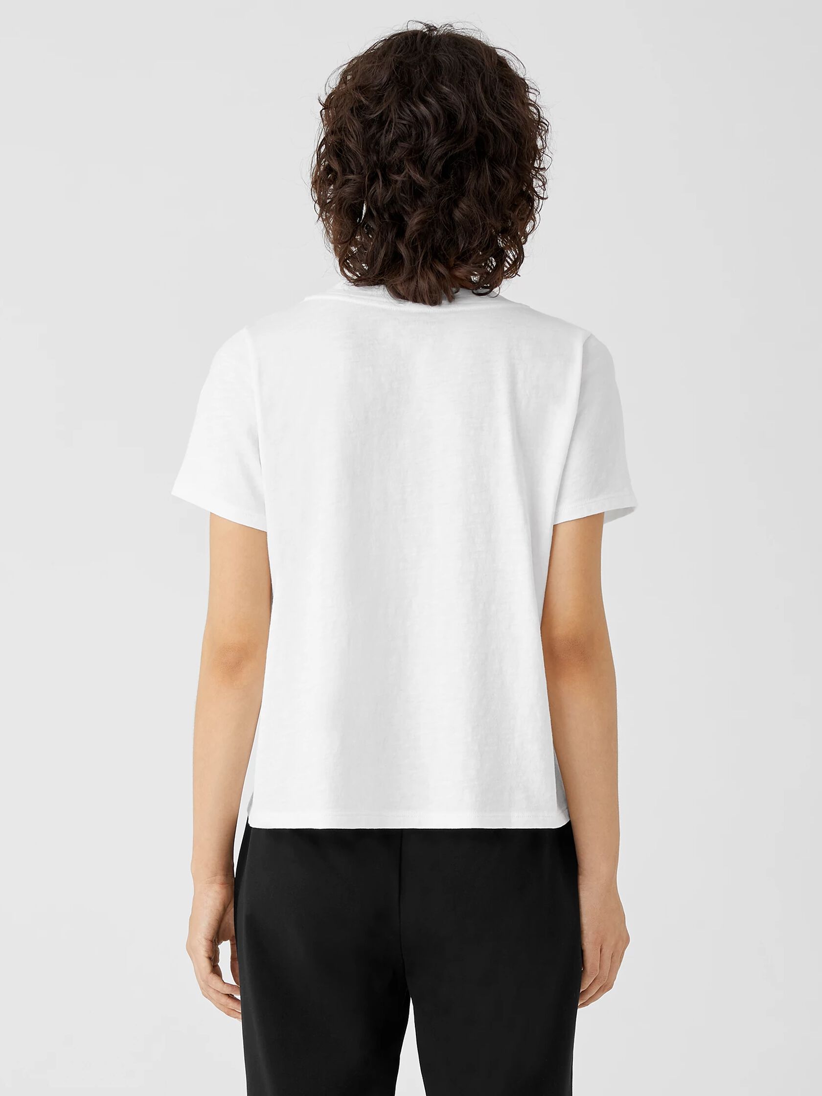 Organic Cotton Slub V-Neck Tee