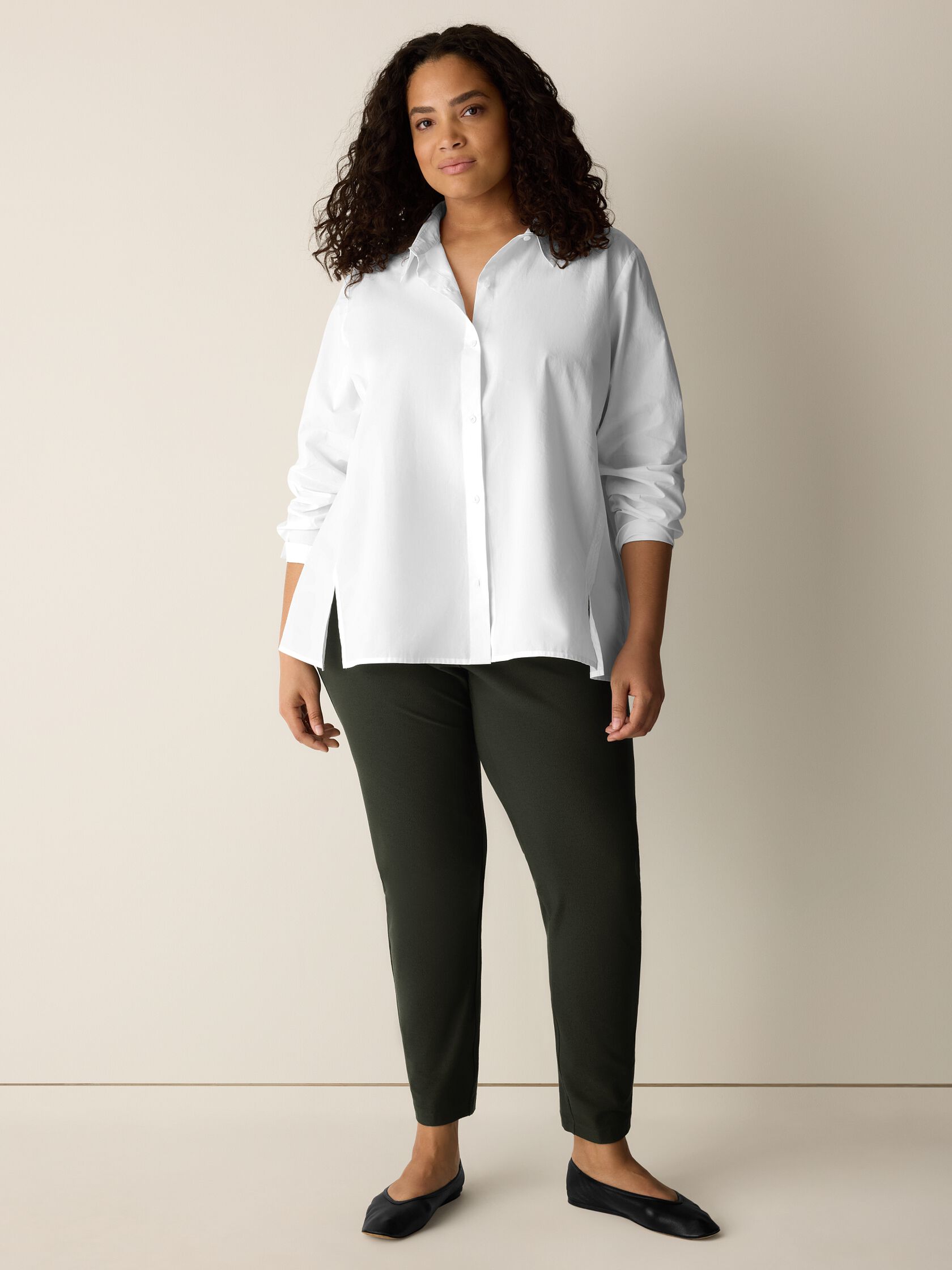 Washable Stretch Crepe Slim Pant