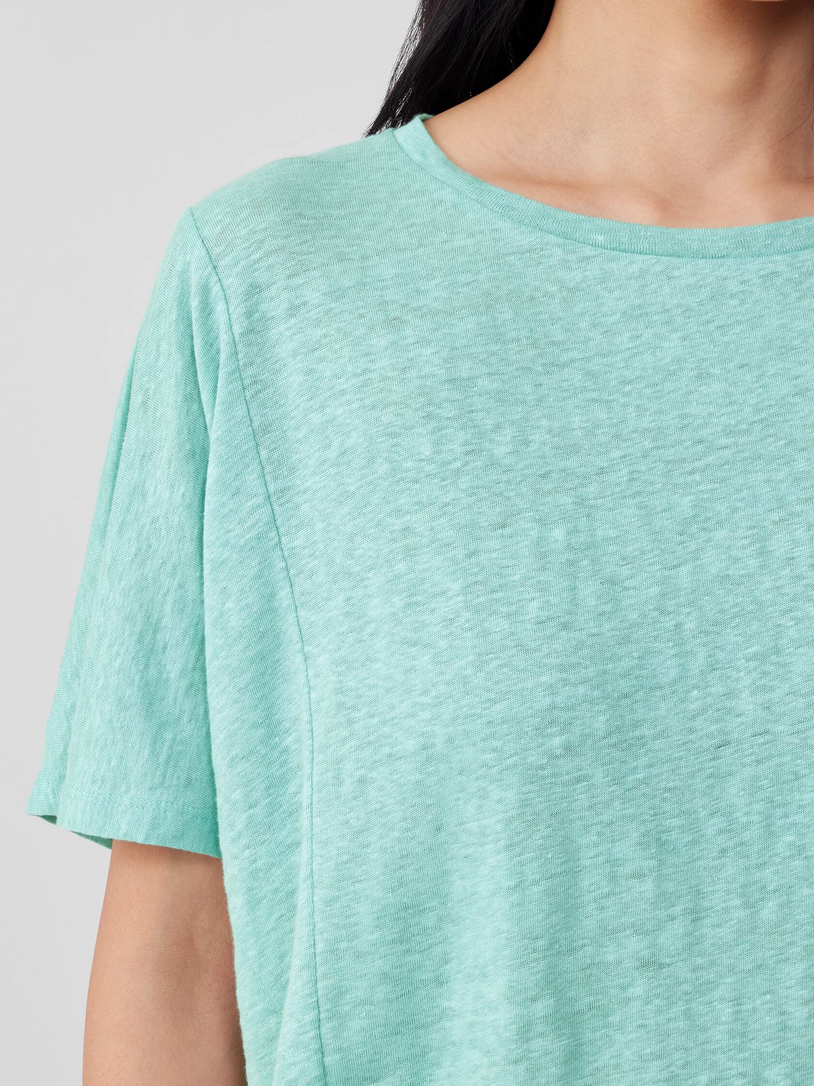 Organic Linen Jersey Round Neck Tee