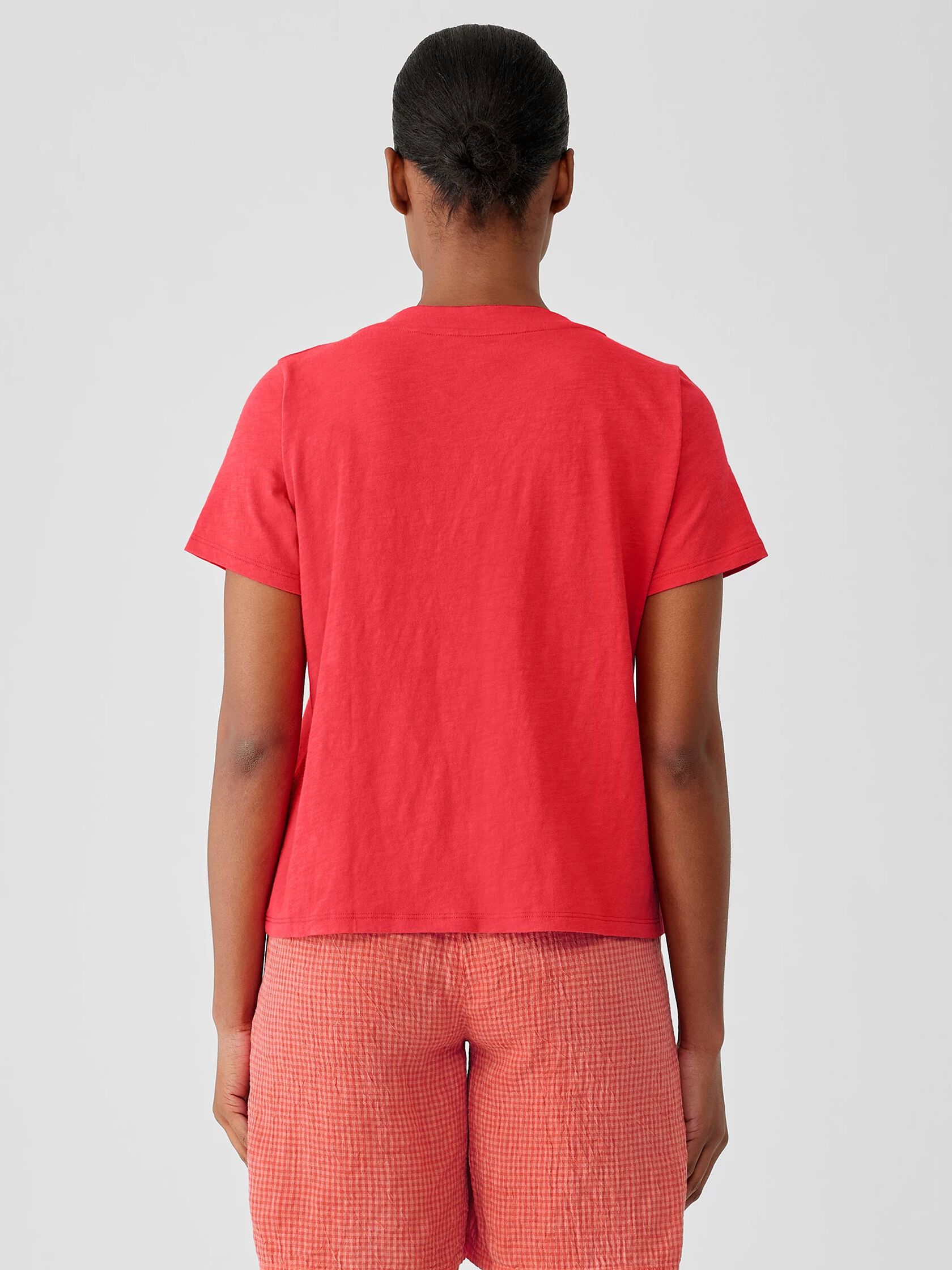 Organic Cotton Slub V-Neck Tee
