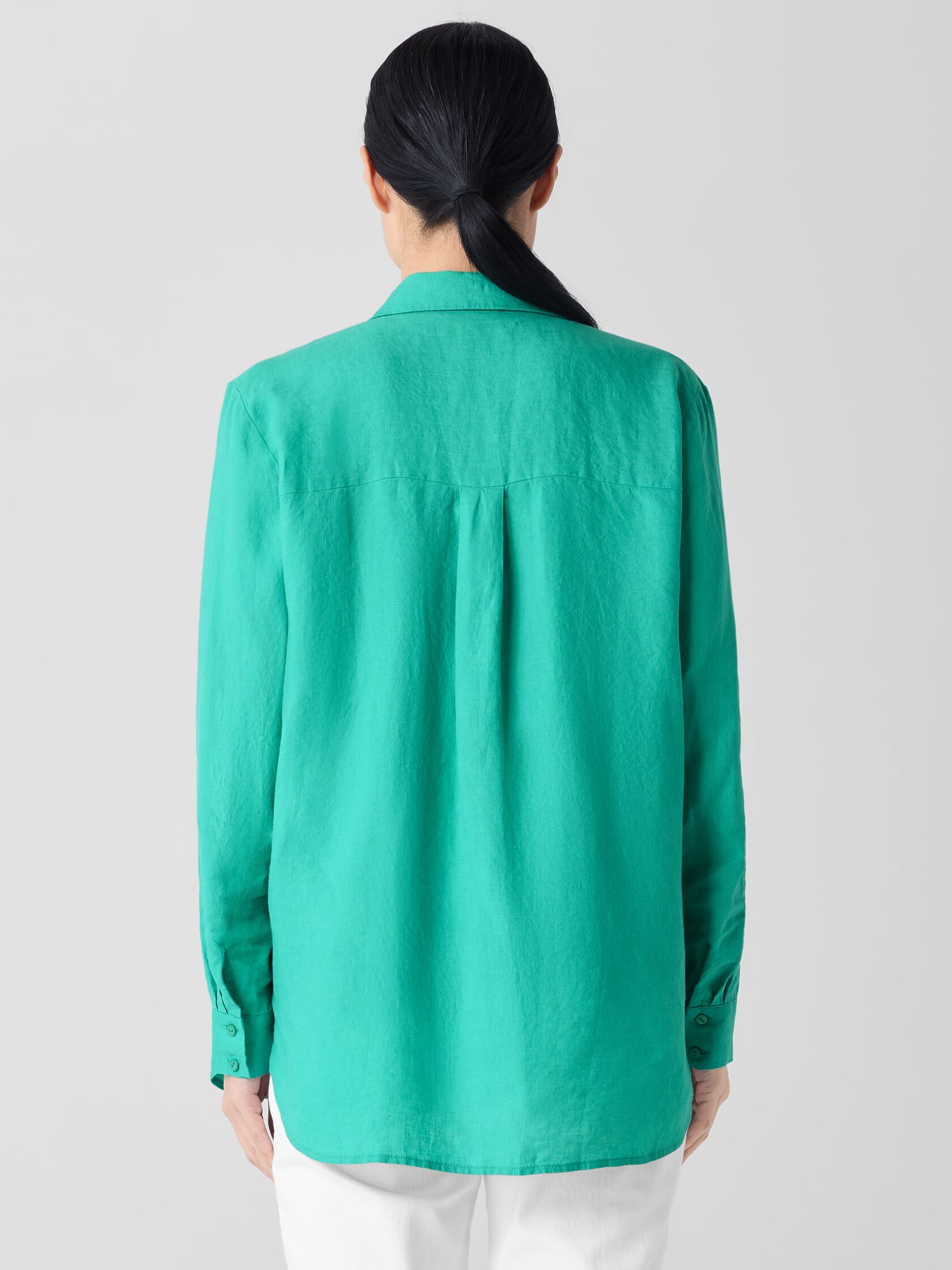 Organic Handkerchief Linen Classic Collar Shirt