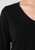Organic Cotton Slubby Jersey V-Neck Top