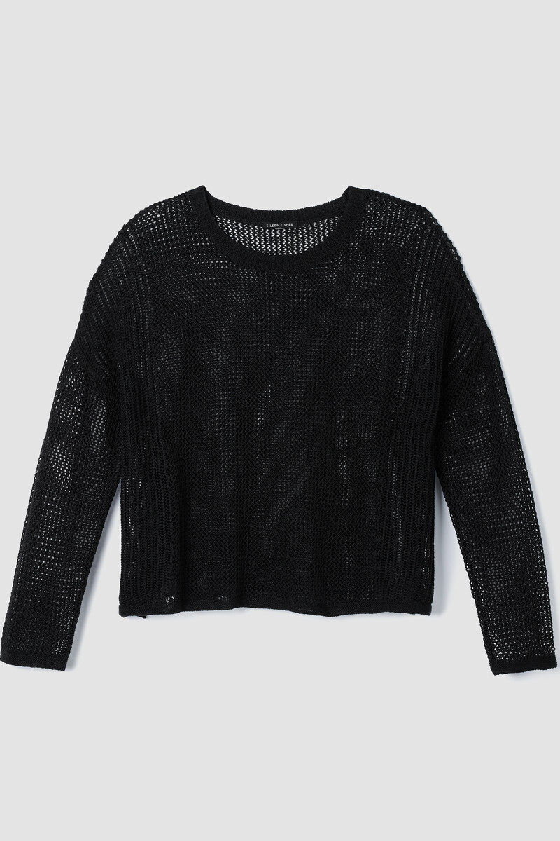 Organic Linen Cotton Cord Crew Neck Top Organic Linen Cotton Cord Crew Neck Top
