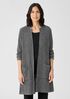 Silk Noil Stand Collar Cardigan