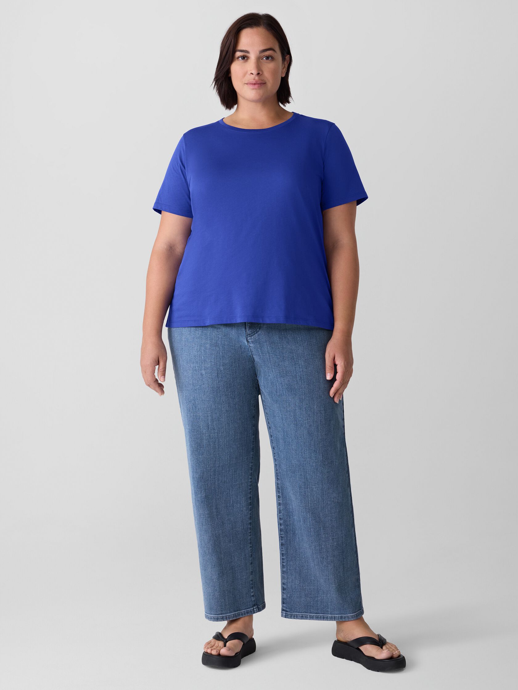 Organic Pima Cotton Jersey Round Neck Tee