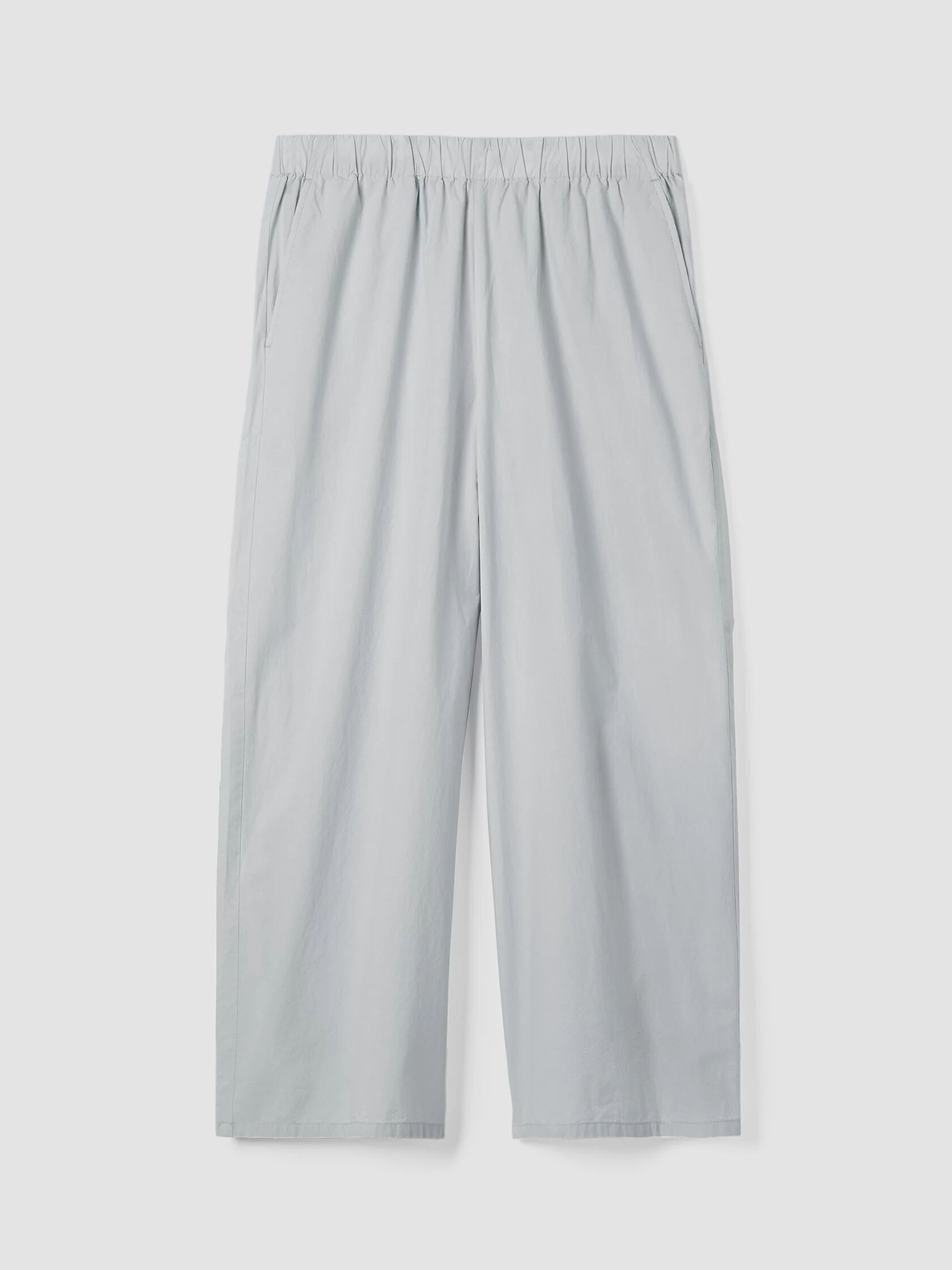 Washed Organic Cotton Poplin Wide-Leg Pant