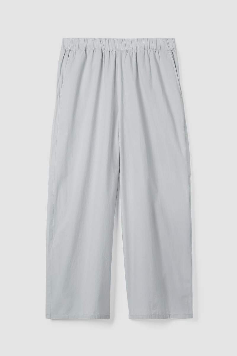 Washed Organic Cotton Poplin Wide-Leg Pant Washed Organic Cotton Poplin Wide-Leg Pant