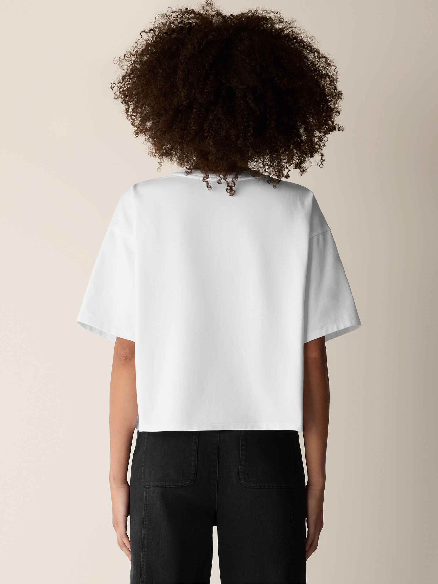 Pima Cotton Stretch Jersey Crew Neck Tee