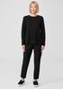 Washable Stretch Crepe High-Waisted Pant