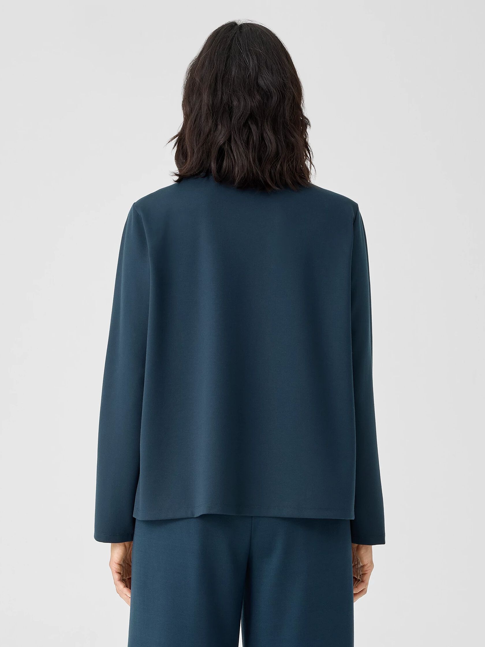 Lightweight Ponte Funnel Neck Top