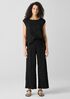 Crushed Silk Wide-Leg Pant