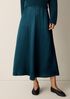 Textured Satin Half-Circle Skirt