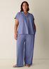 Organic Cotton Interlock Notch Collar Sleep Shirt