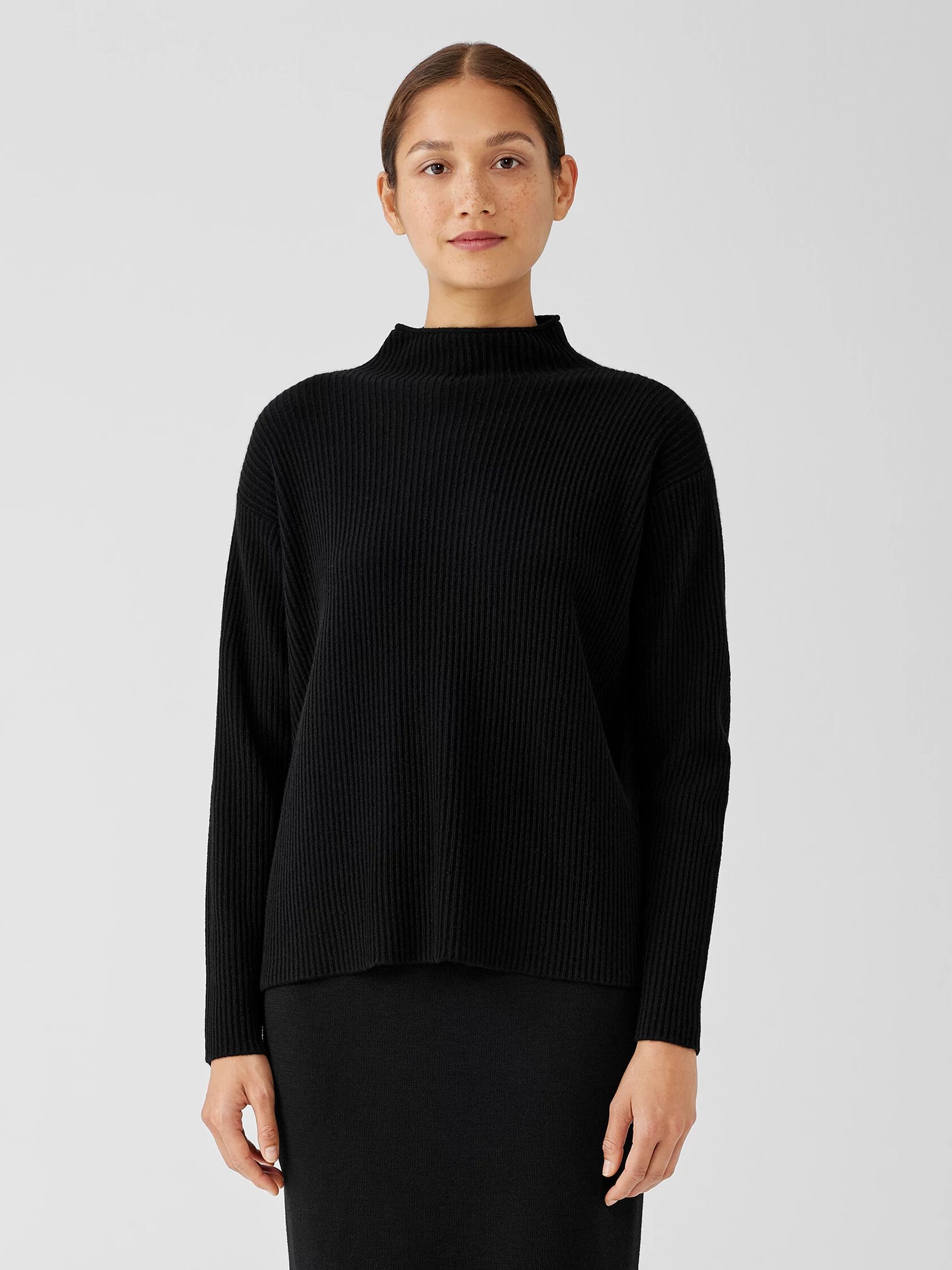 Italian Cashmere Funnel Neck Top