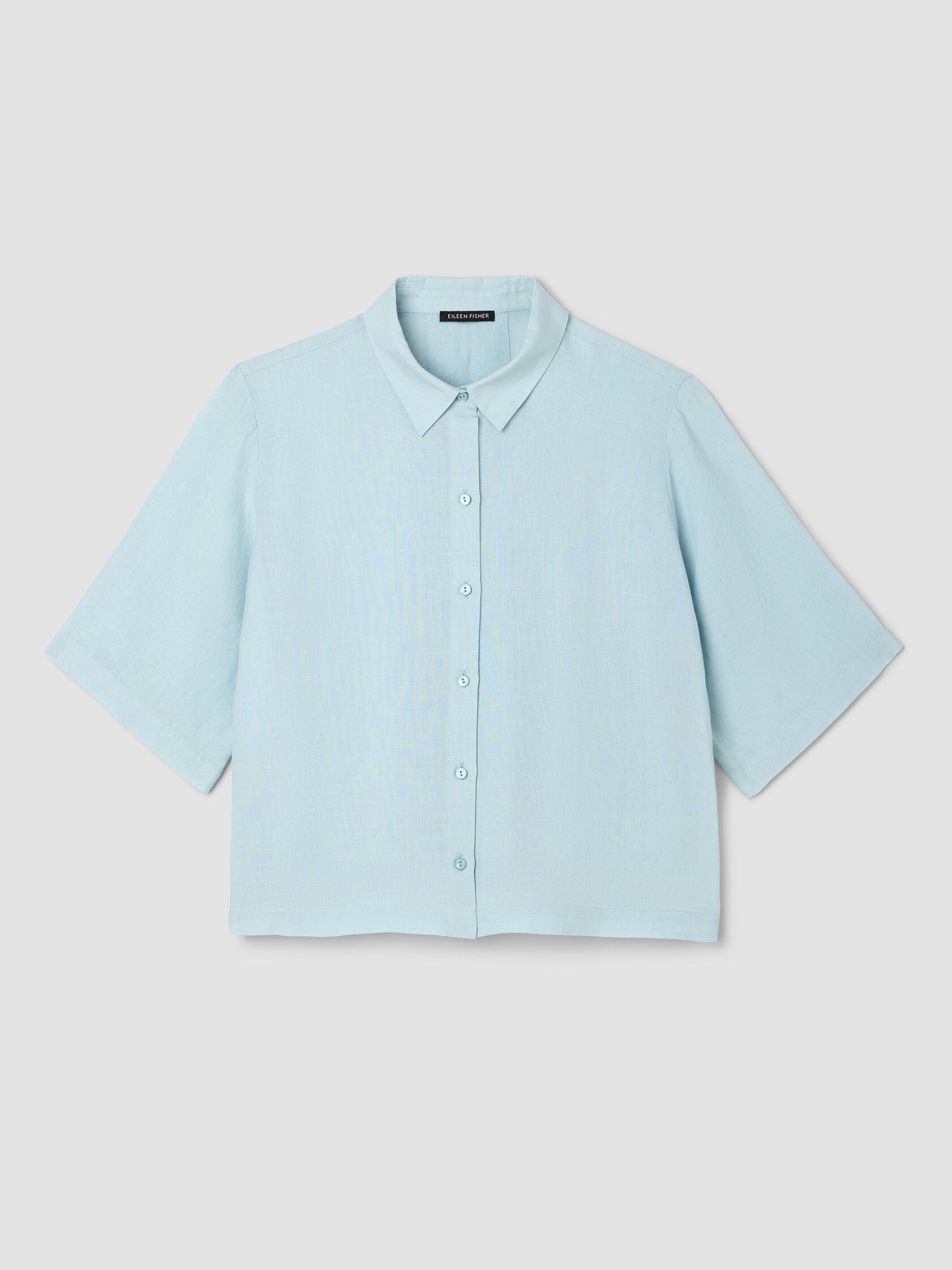 Organic Handkerchief Linen Elbow-Sleeve Shirt