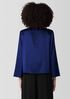 Stretch Silk Charmeuse Bateau Neck Top