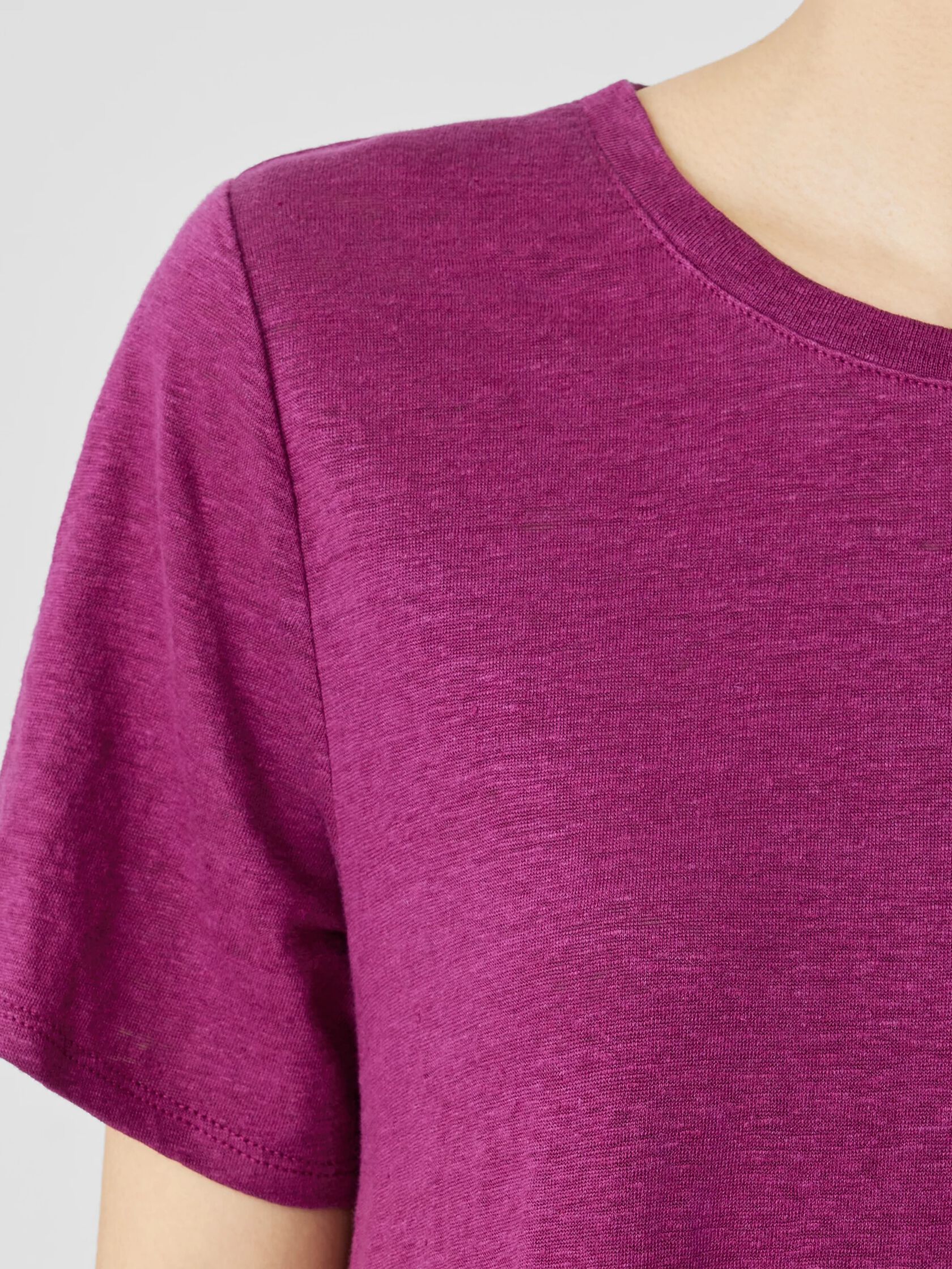 Organic Linen Jersey Crew Neck Tee