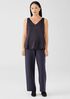 Stretch Silk Charmeuse V-Neck Tank
