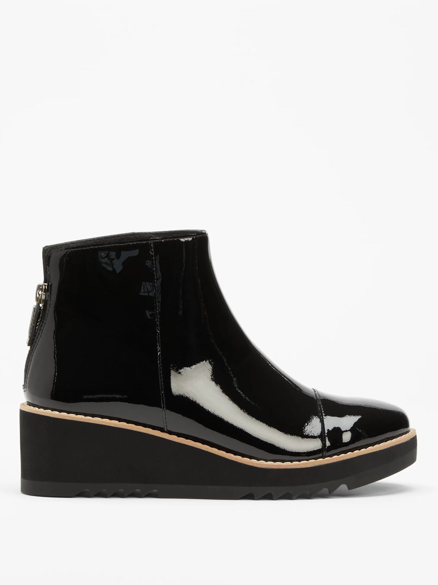 Loyal Wedge Bootie in Patent Leather