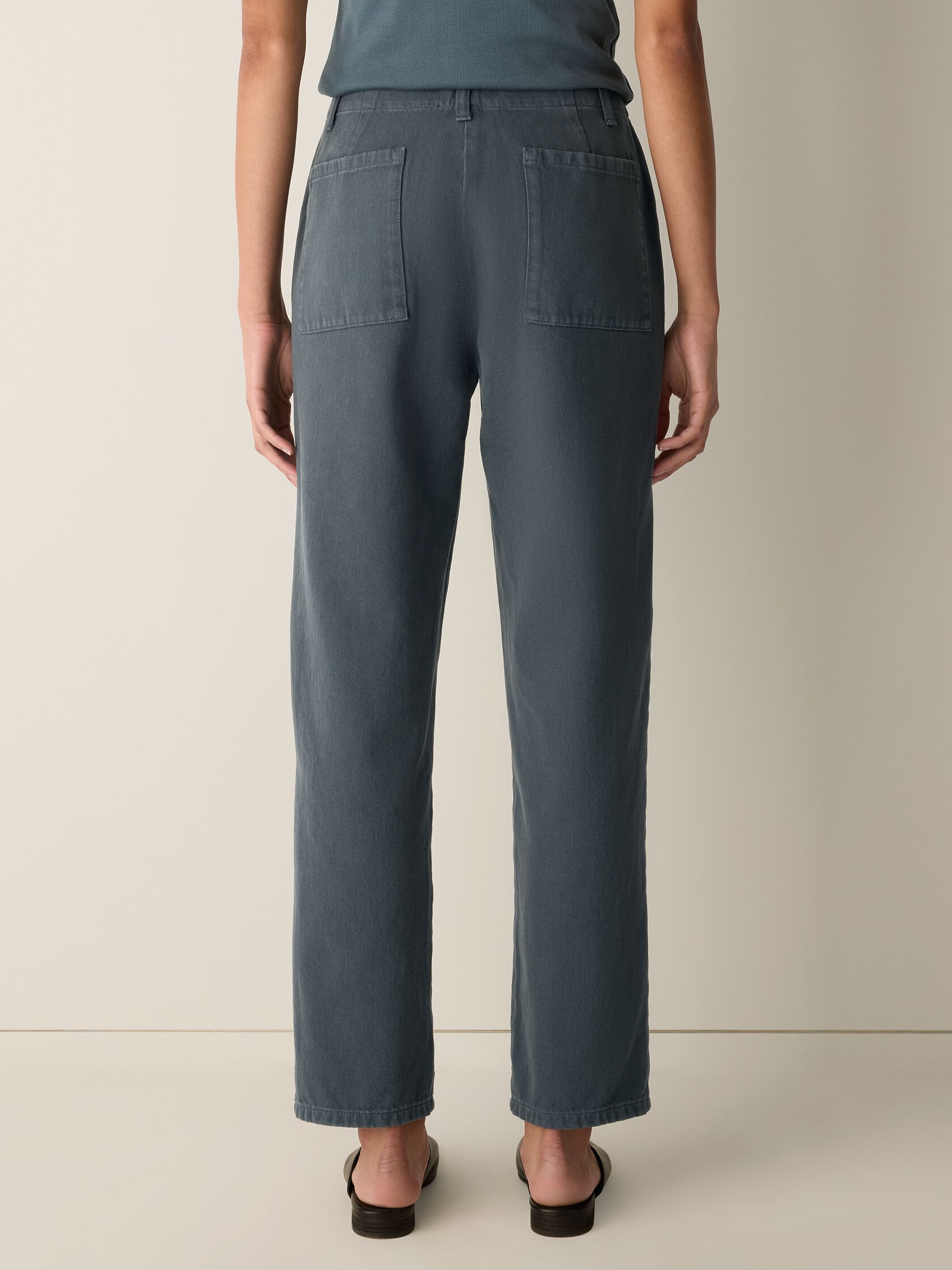Garment-Dyed Utility Cotton Tapered Pant