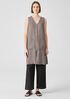 Washed Organic Linen Delave V-Neck Top