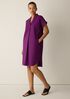 Stretch Organic Cotton Poplin Notch Collar Dress