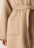 Lustrous Wool High Collar Coat