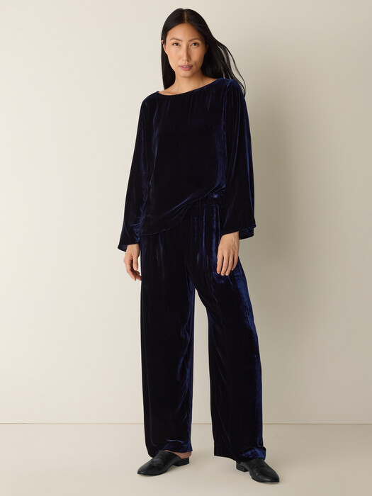 Velvet Bateau Neck Top