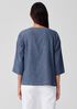 Airy Organic Cotton Twill Bateau Neck Top