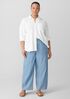Airy Organic Cotton Twill Wide-Leg Pant