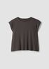 Textured Stretch Rib Round Neck Top